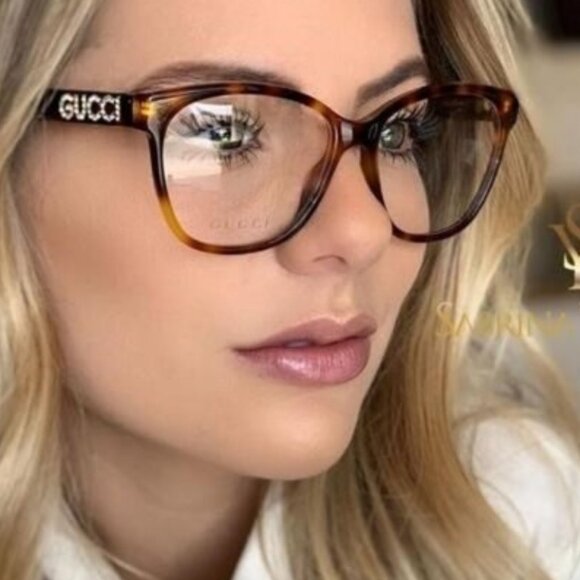 Gucci GG0420O 002 Square Eyeglasses 52mm - Havana main image 10